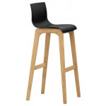 Indoor stool TESR Oak wood frame, polypropylene shell Model 1627-EV36
