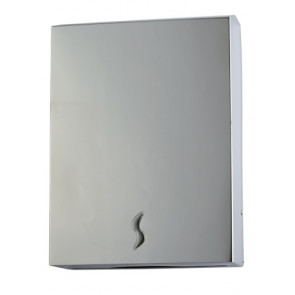 Hand towel dispenser  (500 sheets) BRIGHT AISI 304 STAINLESS STEEL C,Z or V folded  MDL - Model BRINOX 105015