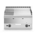 Gas fry top chromed 2/3 smooth 1/3 striped plate MDLR Model F6060FTGCLRT
