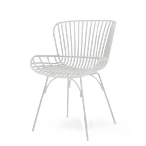 Outdoor chair TESR Powder coated metal frame, polypropylene shell with pad Model 440-P753