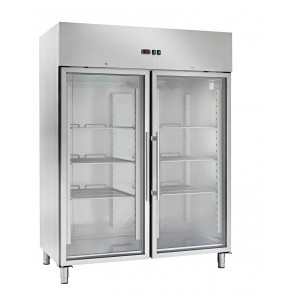 Tropicalized refrigerated cabinet Model AK1414TNG glass door, normal temperature and stainless steel