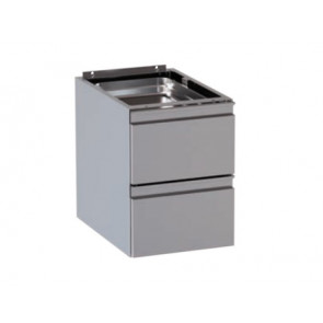 Stainless steel chest of 2 drawers for table depth 70 cm Model DSC2506854