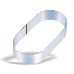Oval in stainless steel size ø cm. 25x4,5h Model 642-025