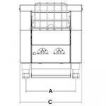 Roller/Continuous toaster Model TOSTI' VV Cooking surface width mm 185 Cooking surface lenght mm 300