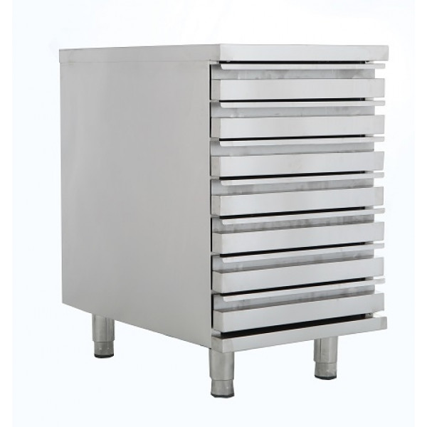 Stainless steel AISI 304 chest of drawers Model CAS7 Ideal for pizza dough containers
