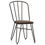 Indoor chair TESR Powder coated metal frame, wood seat Model 1781-M82