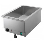Built-in drop in with heated plate TP Model DR­BM03 Bain-marie heated tank 3 GN 1/1 H=150 Temperature regulation