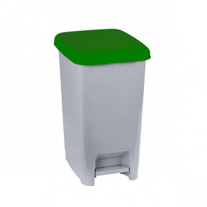 Pedal bin in polypropylene grey - green MDL - Model SLIM 909978