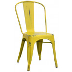 Stackable indoor chair TESR Powder coated metal frame Antique look Model 1100-M51