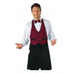 Unisex Garcon apron 100% Polyester black and bordeaux Model 037003
