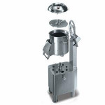 Potato peeler Model PPJ20 Automatic system of potato unloading capacity 35 LT Three-phase r.p.m. 275 Hourly production kg/h.340