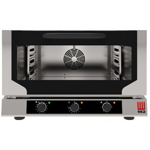 Electric ventilated convection oven with direct steam Model EF311NUD Capacity n.3 trays/grids GN 1/1 cm 53 x 32,5 Power Kw 3,7 Drop down door