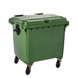 Outdoor waste container in polyetylene high density with HDPE anti UV protection MDL Capacity lt 660 Colour GREEN Model 766643