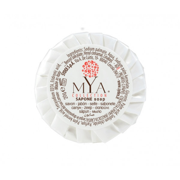 Round vegetable soap in plissè STK Mya Collection Box of 250 pieces Model MYSP20PL