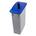Waste bin for recycling OFFICE 90 Lid with blue slot MDL 90 L Model 102205