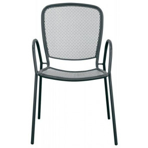 Stackable outdoor chair/armchair TESR Powder coated metal frame Model 996-C22