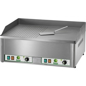 Electric frytop Model FRY2LR double smooth and striped steel plate