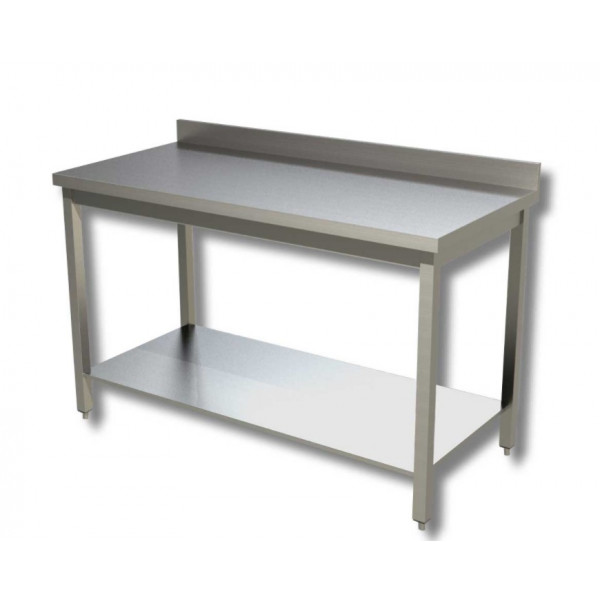 Stainless steel table with shelf With upstand Model G197A