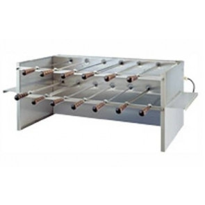 Motorized charcoal Churrasco rotisserie ENG Model ChurrascoM13 2 racks N. 13 stainless steel assorted swords cm 50