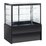 Refrigerated black display case for serve-over Model WKR120