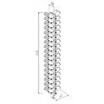 Neutral champagne bottles display Double vertical design Bottles capacity 66 Transparent Model Sparkling240Double