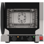 Electric convection oven Model EF412NALU Ventilated with humidification for gastronomy Capacity N° 4 trays / grids 1/2 GN (325x265x1 mm) Power Kw 2,6 Hinged door