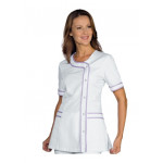Woman Brasilia blouse SHORT SLEEVE 65% Polyester 35% Cotton WHITE Avaible in different sizes