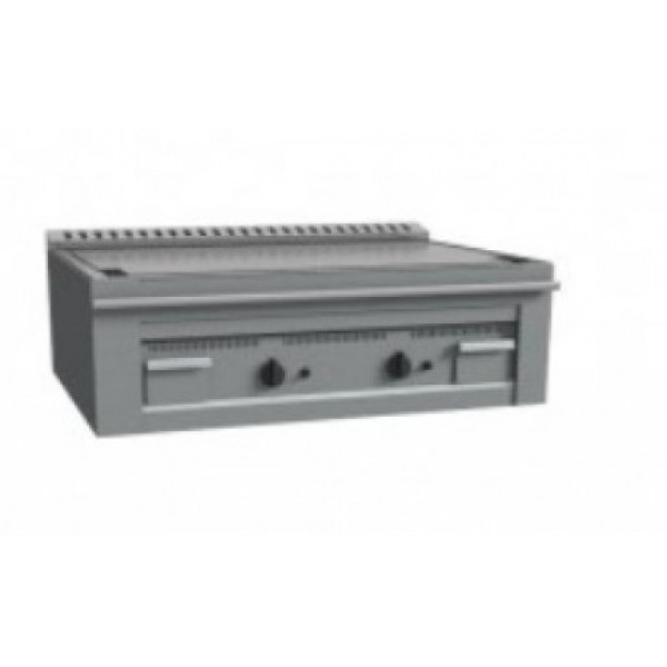Teppanyaki gas CI Model RisCu070 Japanese cooking plate 2 cooking zones