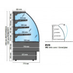 Refrigerated pastry display Model EVO90REFRIGERATA Front glass opening