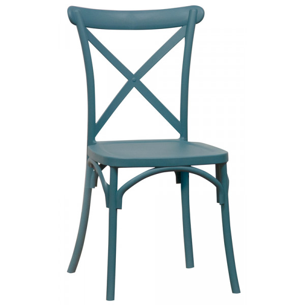 Stackable outdoor chair TESR Polypropylene frame Model 1483-A11 PETROL