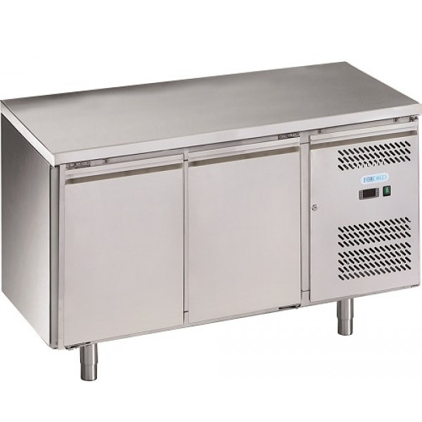 Refrigerated pastry counter two doors Stainless steel INOX AISI 201 ForCold Model G-PA2100TN-FC ventilated 60/40