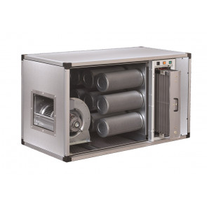 Single phase activated carbon filtration unit with ECE electrostatic filter Model ECE45 Capacity 4500 m³/h