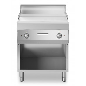 Electric fry top Chromed smooth plate MDLR Open cabinet Model F7070FTECLA
