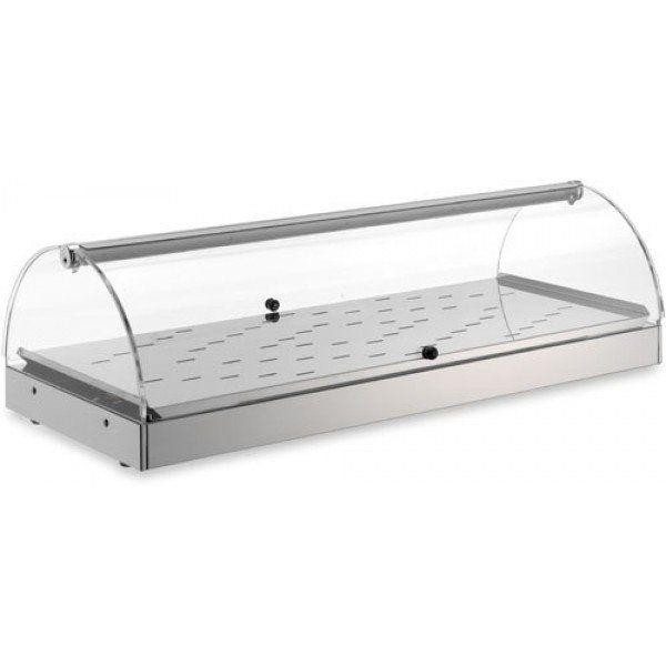 Heated countertop display TP Model VB81R Sides and doors in plexiglass Power 1000 W