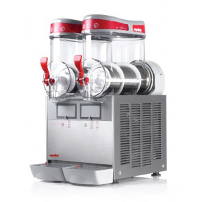 Slush machine for sorbets, slushes and cold creams Model MINI 2 INOX