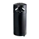 Recycling waste bin with ashtray MDL Three galvanized inner buckets Colour black Model 776000