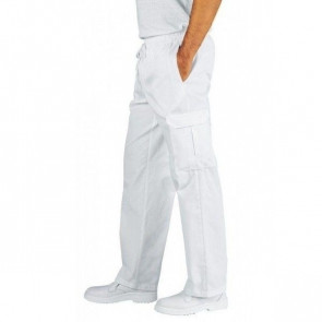 Chef trousers white 100% cotton Available in different sizes Model 044110