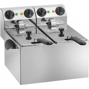 Double electric fryer Countertop Model FE44 Power: 2000 + 2000 W