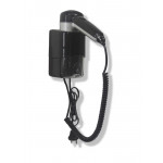 Hairdryer Phon Electric MDC Abs Black wall bracket with top attachment and with built-in shaver socket Model SC0030CS