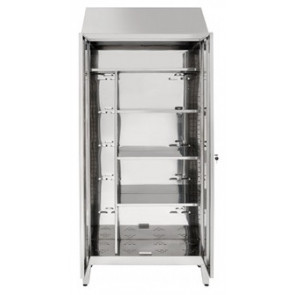 Brooms locker made of stainless steel 304 IXP n.2 hinged doors Model 69602