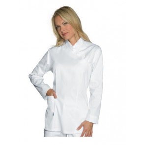 Woman Taipei blouse LONG SLEEVE 65% Polyester 35% Cotton WHITE available in different sizes Model 002410