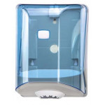 TRANSPARENT BLUE Center pull towel paper dispenser MDL - Model WAVE  908124