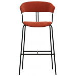 Indoor stool TESR Powder coated metal frame, seat and backrest in fabric Model 1905-RD04 DIFFERENT COLOURS