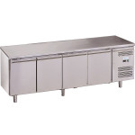 Refrigerated counter four doors Stainless steel AISI 201 ForCold GN1/1 (cm 53 x 32,5) ventilated Model G-SNACK4200TN-FC