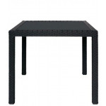 Outdoor table TESR Aluminum frame, polyethylene strap covering, tempered glass top 561-MCQ80