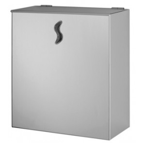 Wall mounted waste bin MDL brushed or polished stainless steel 10LT Model BRINOX 105062