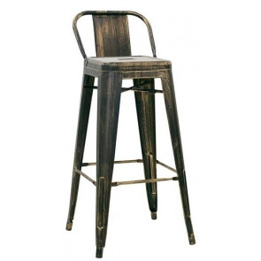 Indoor stool TESR Metal frame brush painting Antique look Model 1062-MC012DT