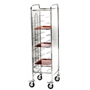 Universal tray trolleys for restaurant Model CA1455PI  Pannelli laterali in acciaio inox