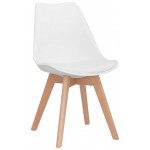 Indoor chair TESR Wood frame Polypropylene shell Synthetic leather pad Model 1193-PW72