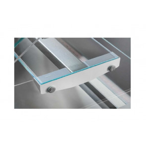 Mensola intermedia in vetro temperato con supporti per modello M80150 e MR80150